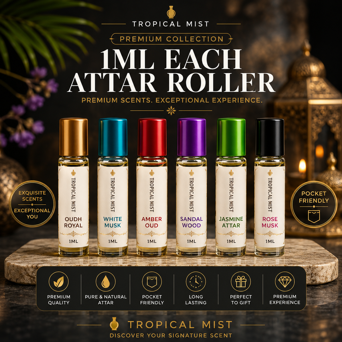 1ml each attar roller ( Premium collection)