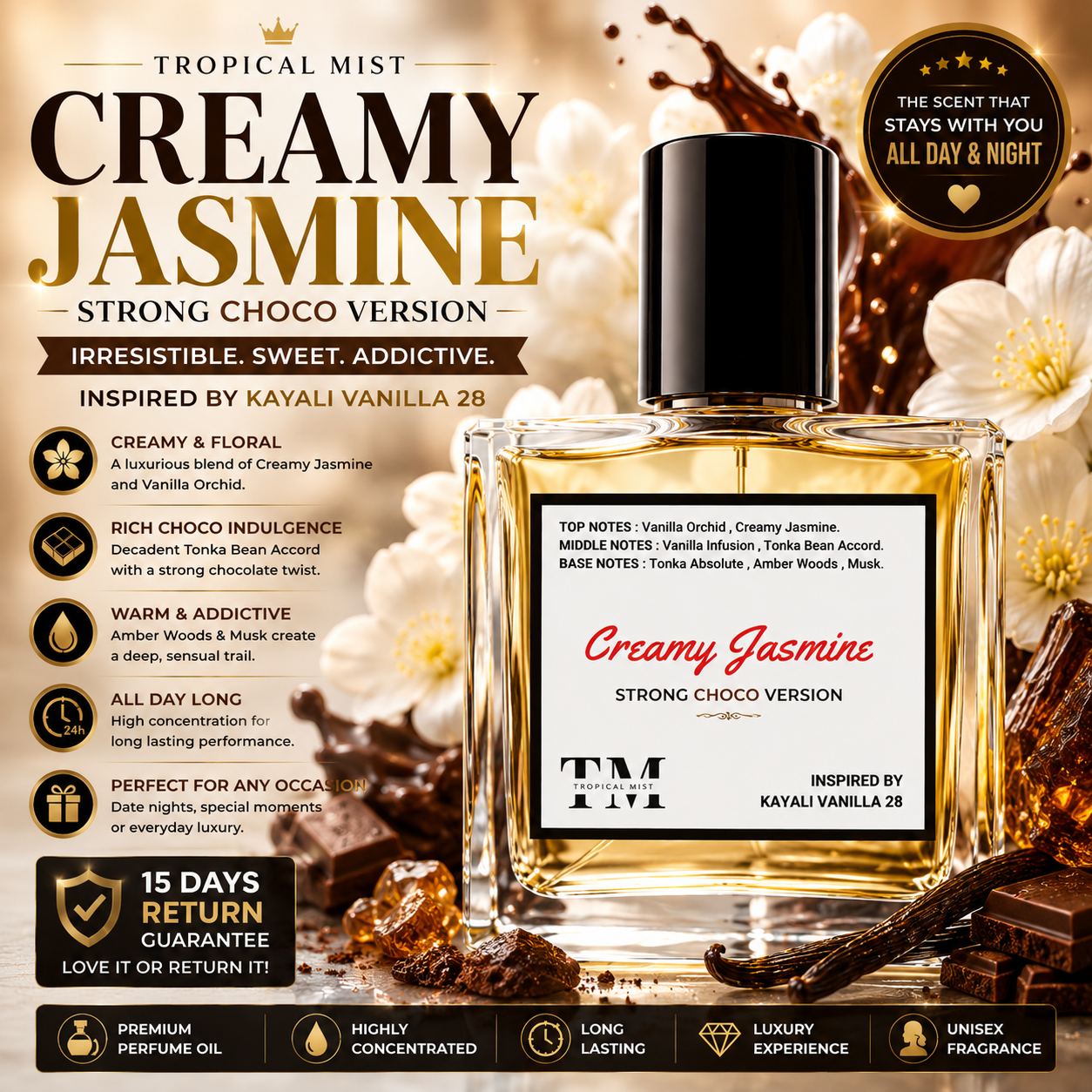 Creamy jasmine - Inspired by Vanilla 28 Kayali ( Strong choco version )