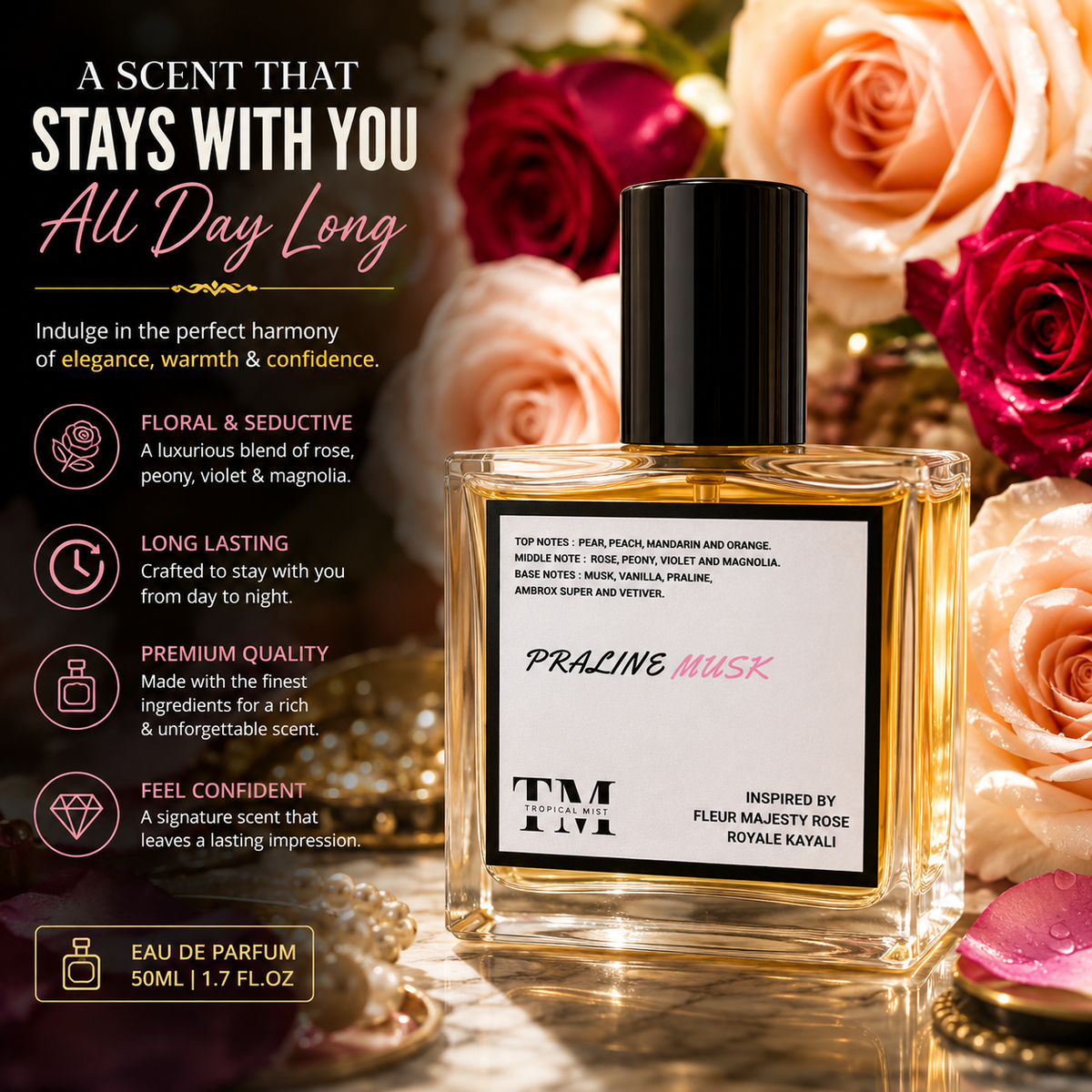 Praline musk - Inspired by Fleur Majesty Rose Royale Kayali