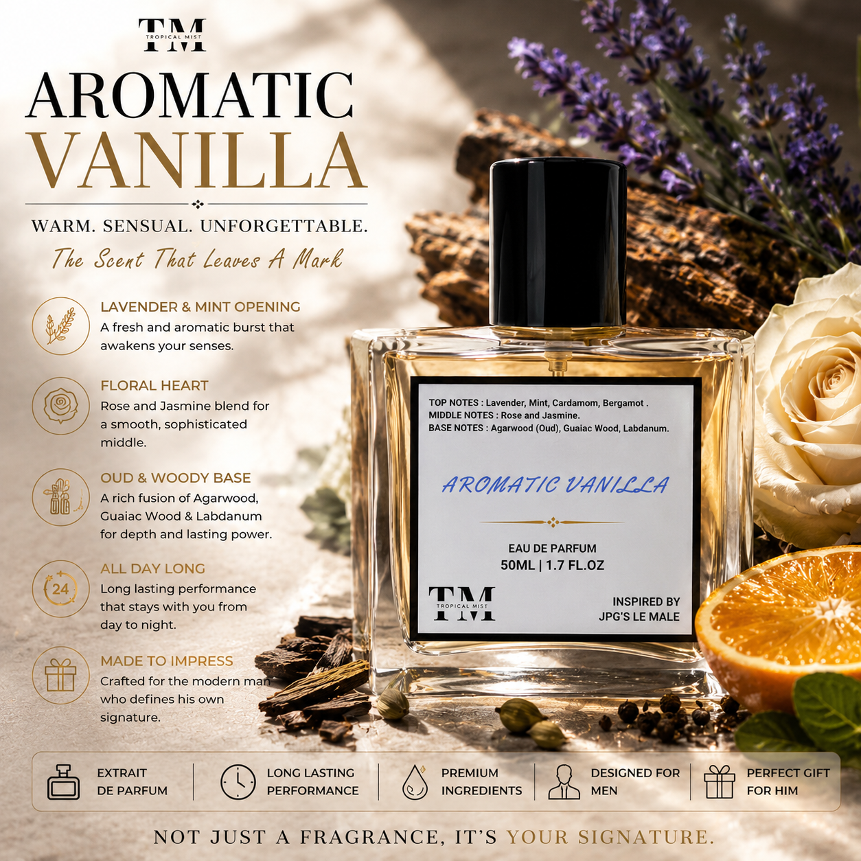 Aromatic vanilla - Inspired by Le Male Jpg