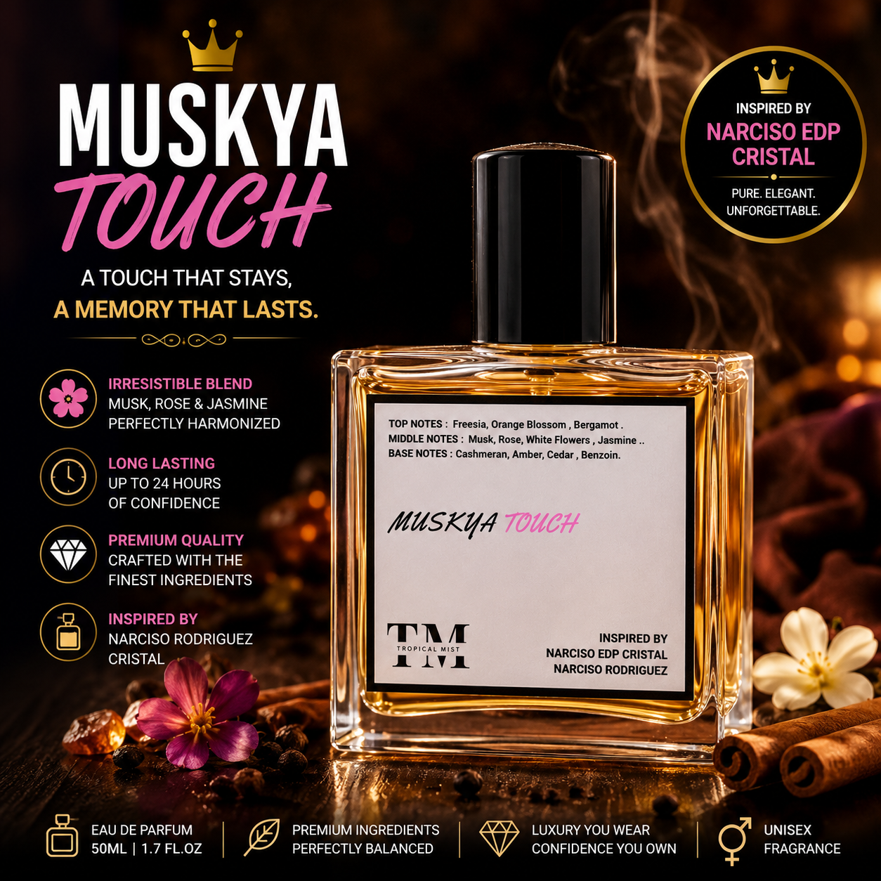 Muskya Touch - Inspired By Narciso EDP Cristal Narciso Rodriguez