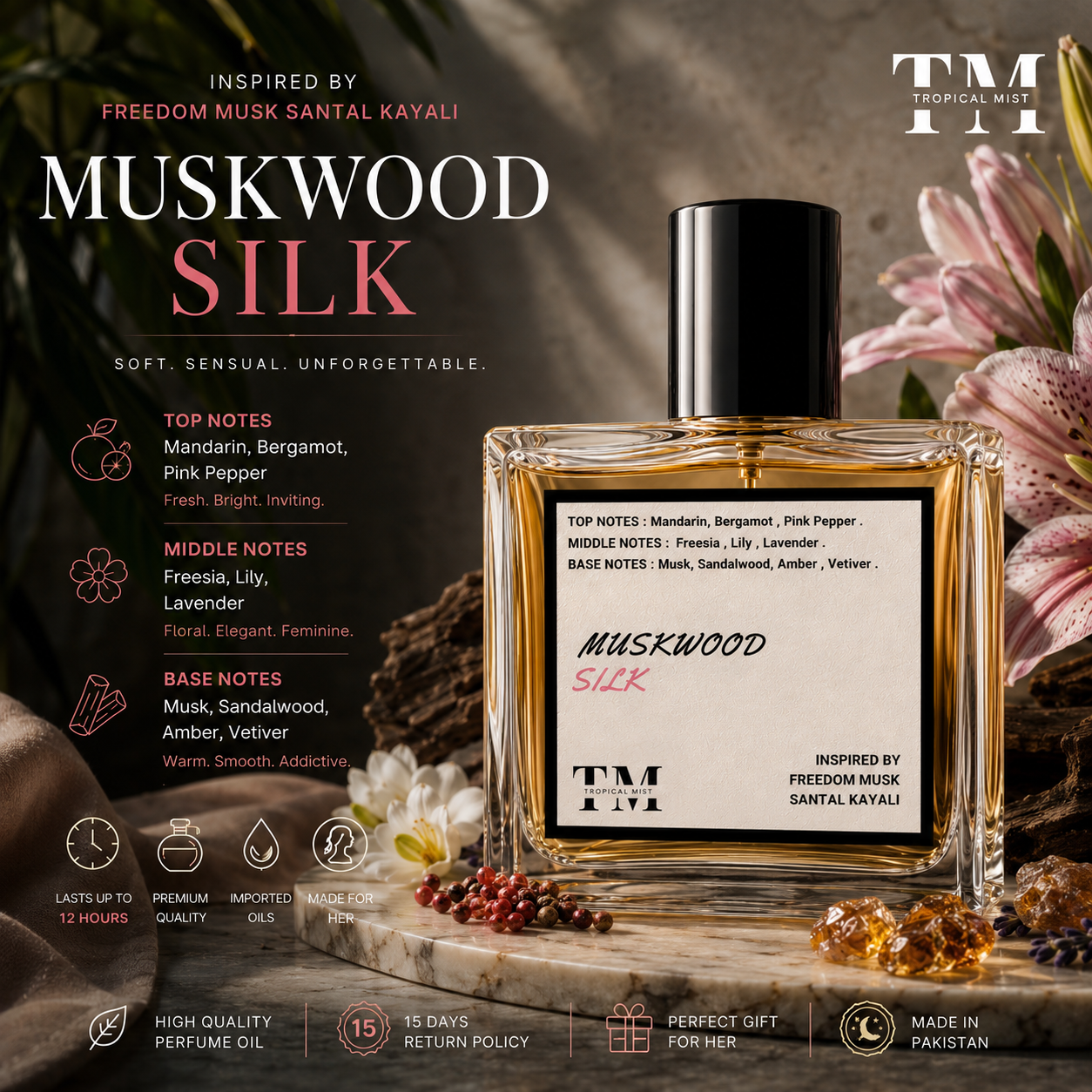 Muskwood silk - Inspired by Freedom Musk Santal Kayali