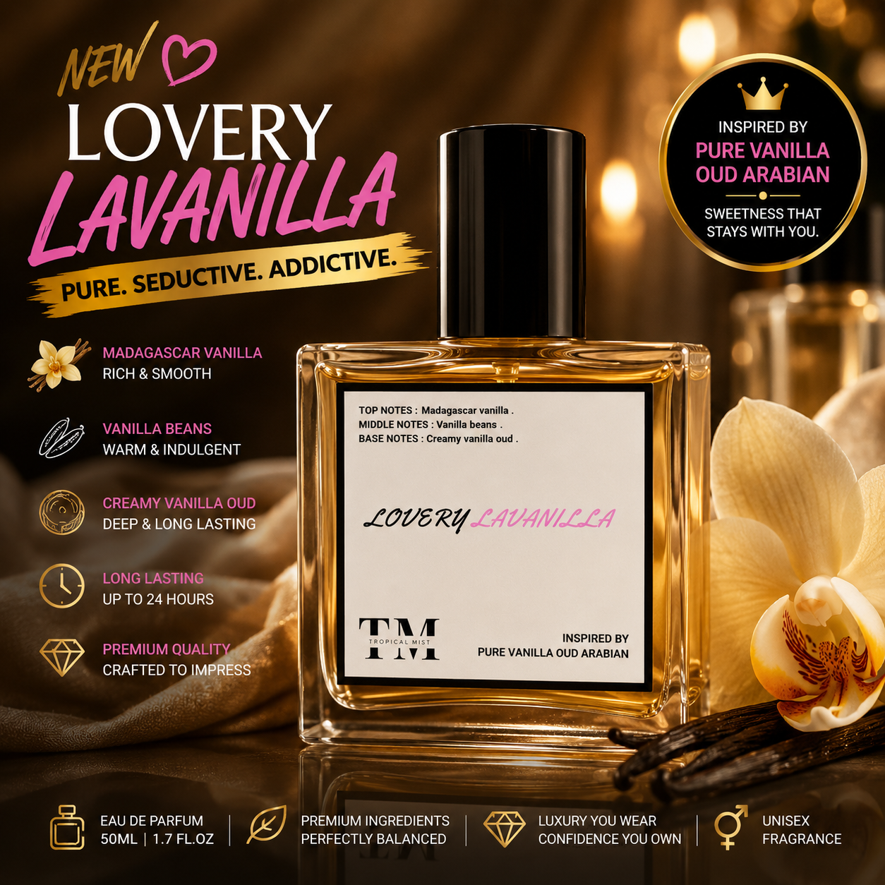 Lovery Lavanilla - Pure Vanilla Oud Arabian