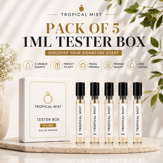 5 bottles 1ml each ( Non- Spray) Perfume.