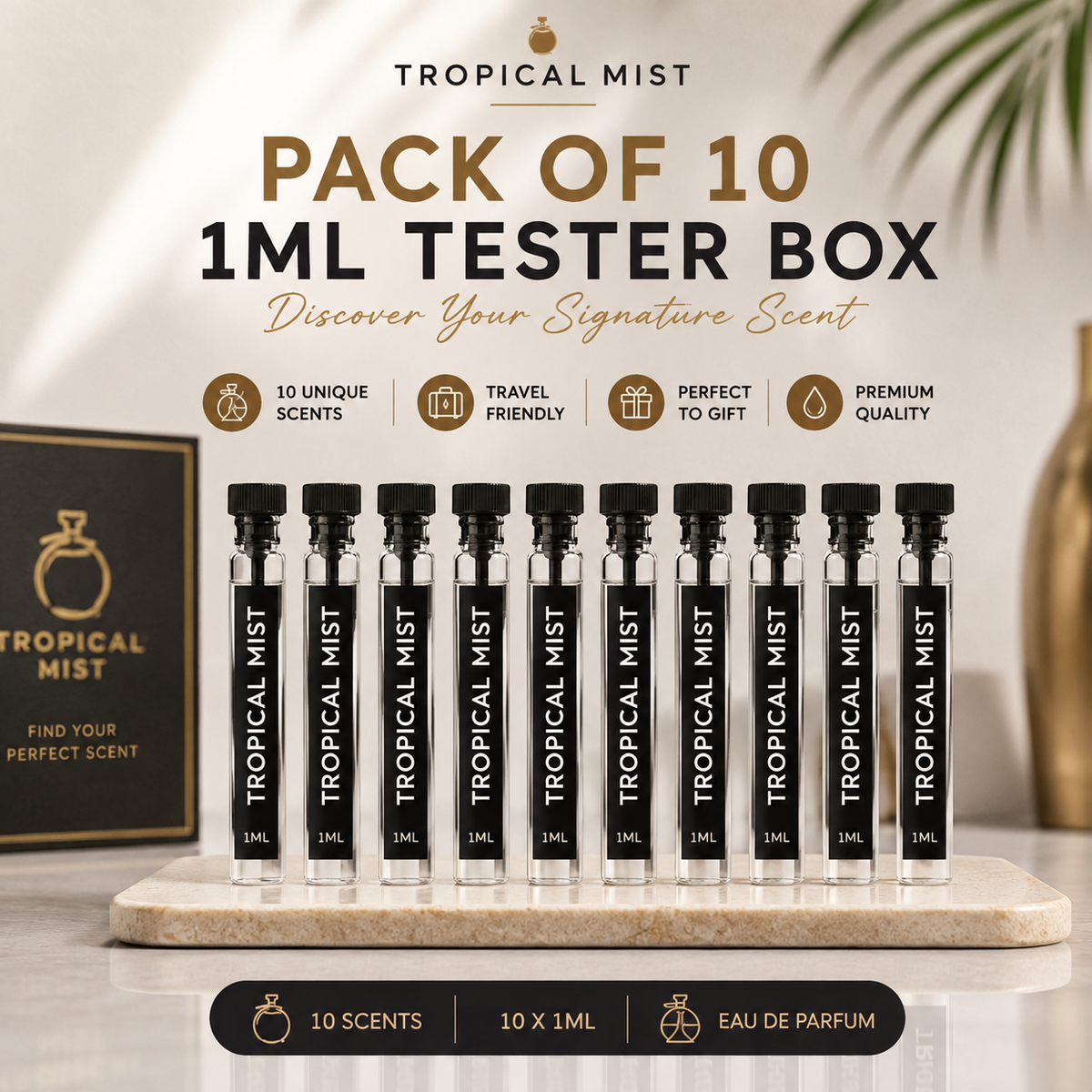 10 bottles 1ml each (Non- Spray ) Perfume.