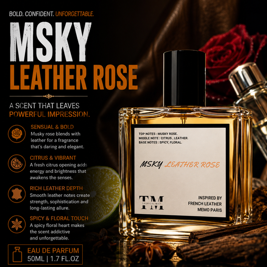 Musky leather rose- Inspired by French Leather Memo Paris