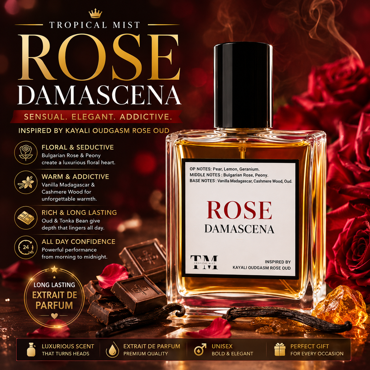 Rose damascena - Inspired by Oudgasm Rose Oud KayAli