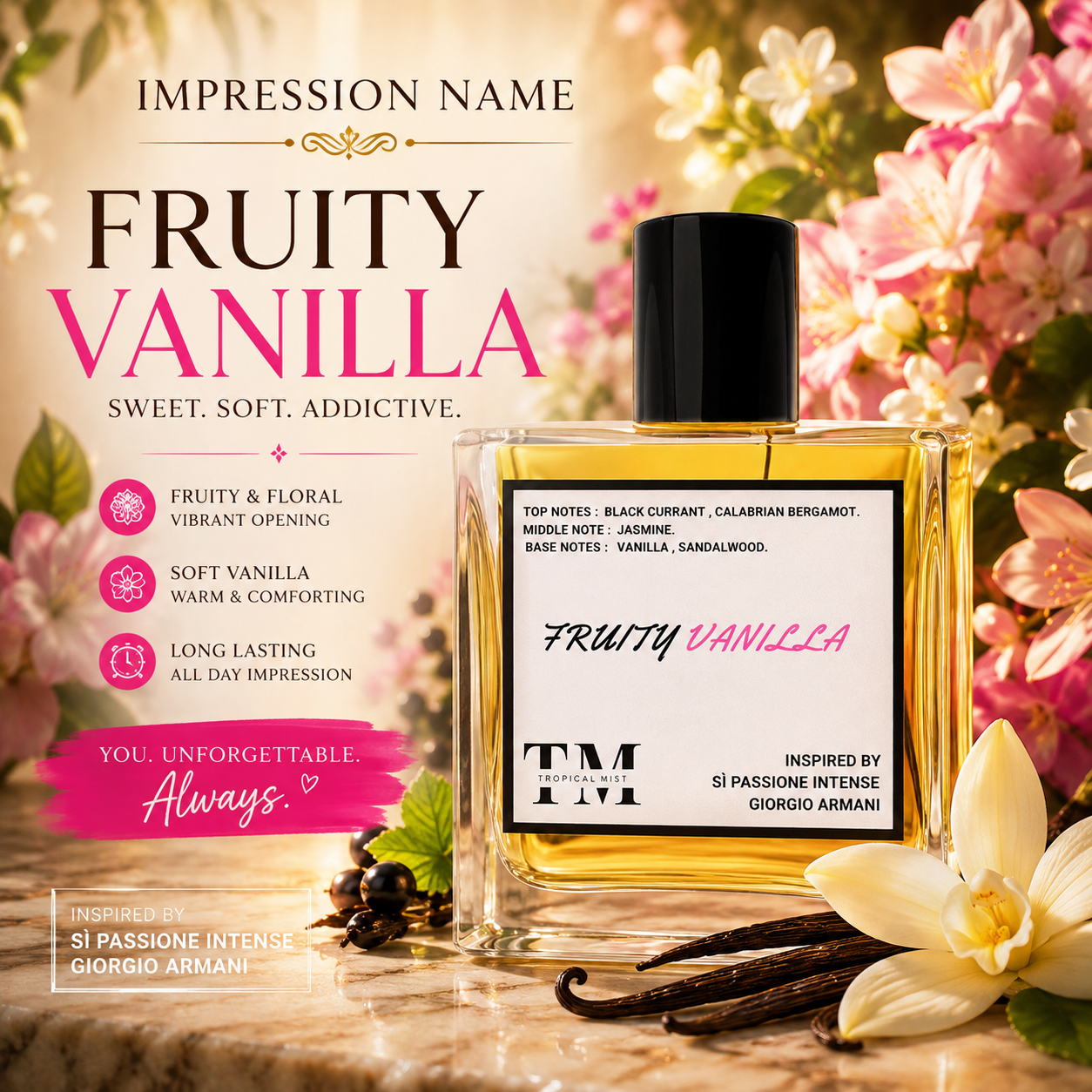 Fruity vanilla - Inspired by Sì Passione Intense Giorgio Armani