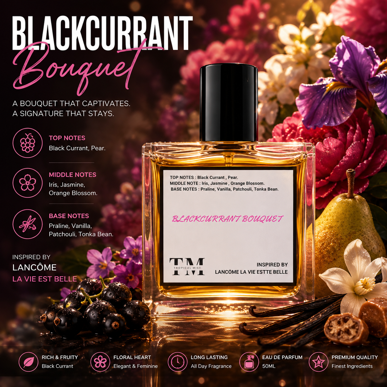 Blackcurrant bouquet - Inspired by La Vie Est Belle