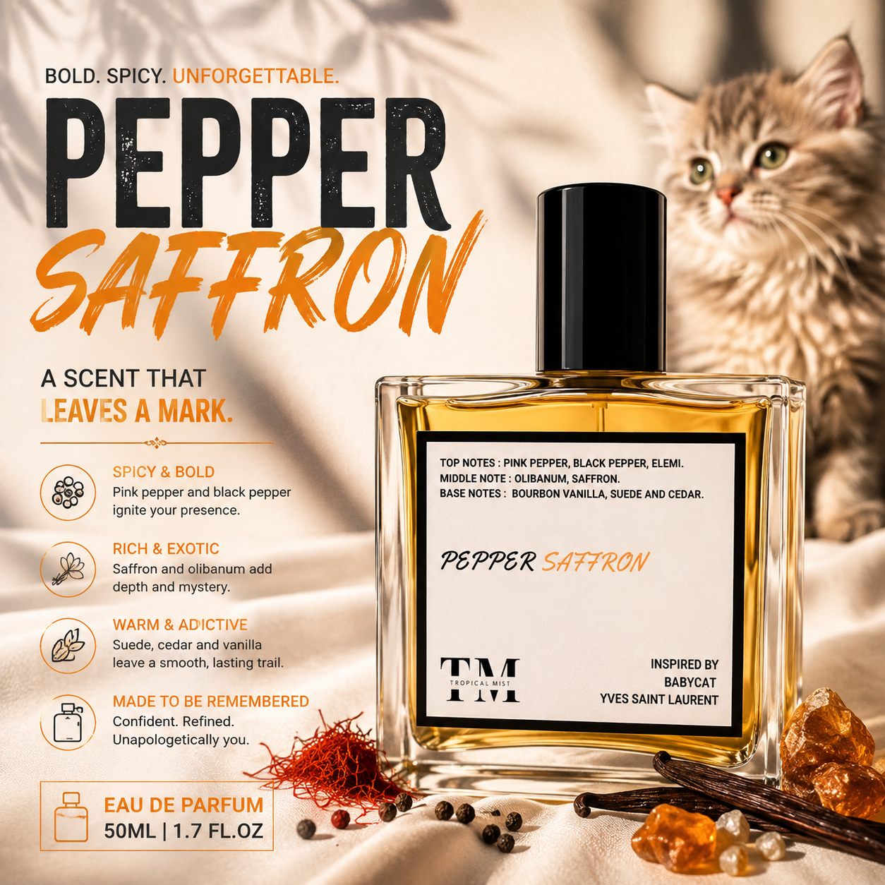 Pepper saffron - Inspired by Babycat Ysl