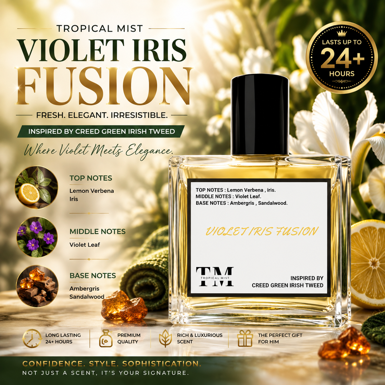 Violet Iris Fusion - Inspired by Green Irish Tweed