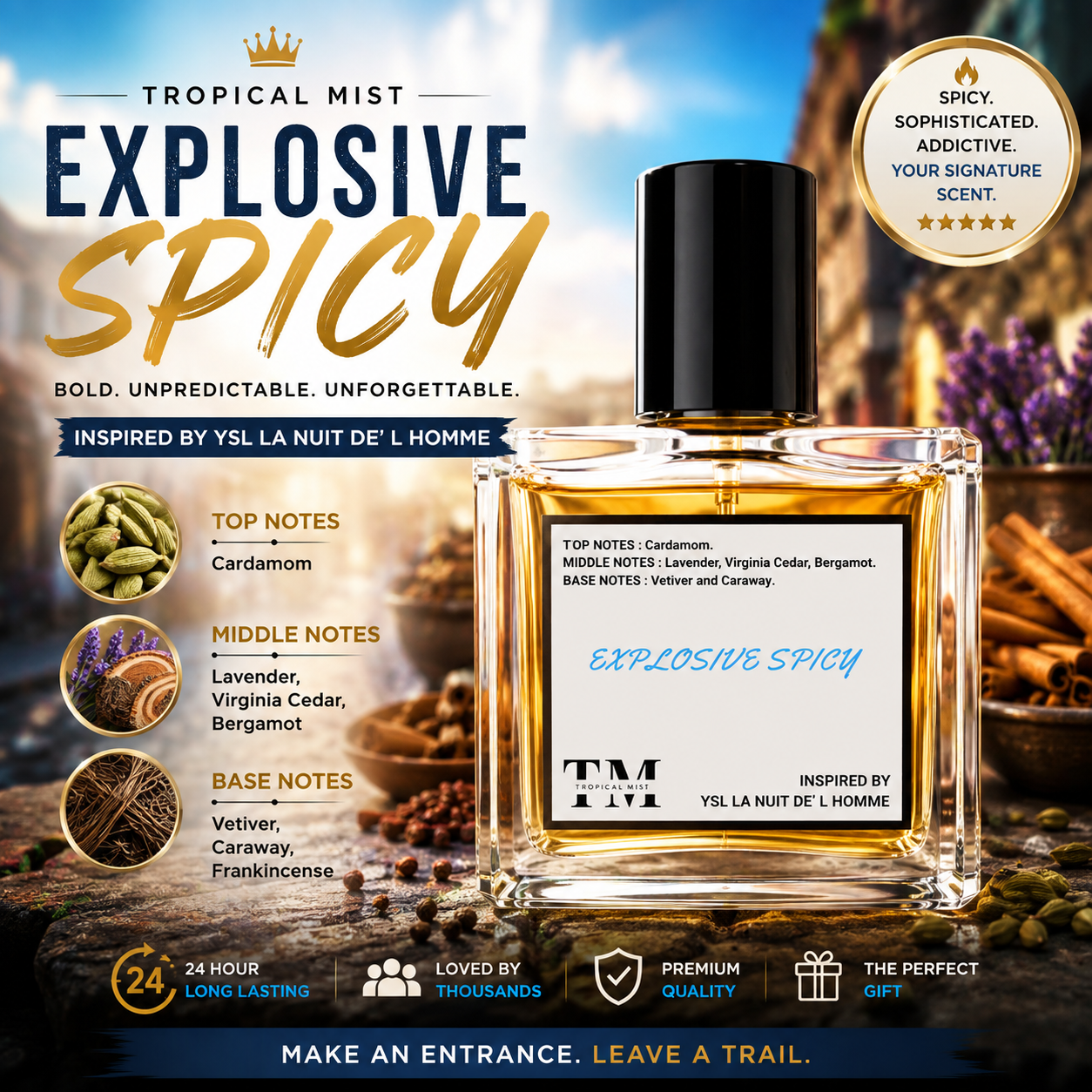 Explosive spicy- Inspired by La Nuit de l'Homme Ysl