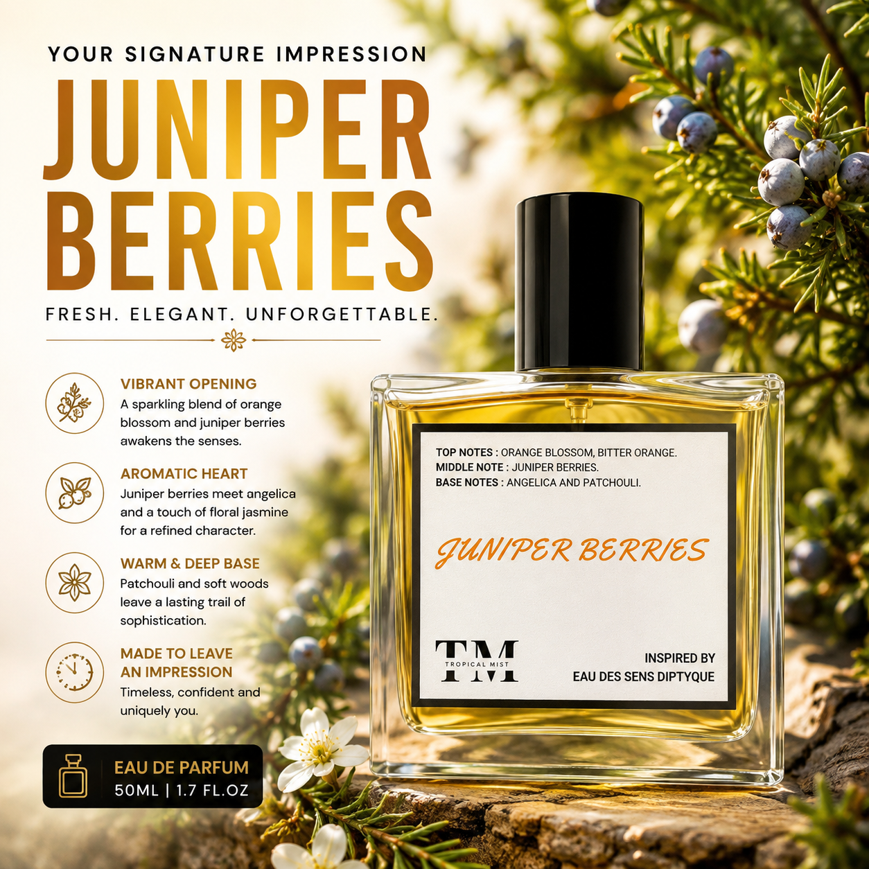 Juniper berries - Inspired by Eau des Sens Diptyque