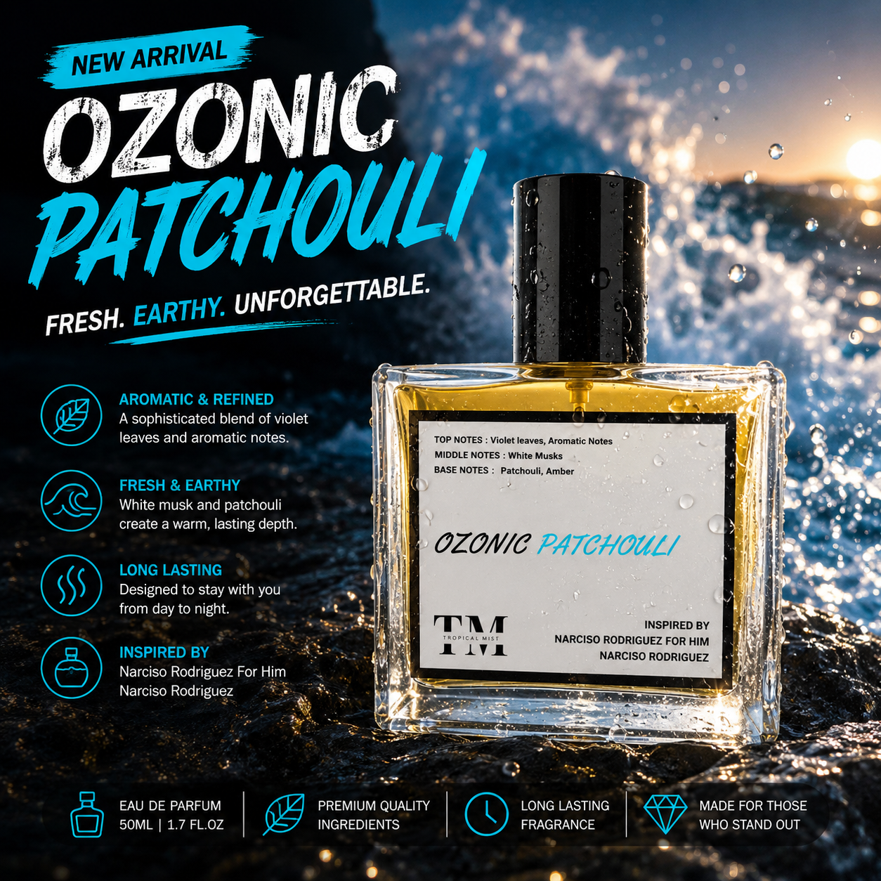 Ozonic patchouli - Inspired by Narciso Rodriguez for Him