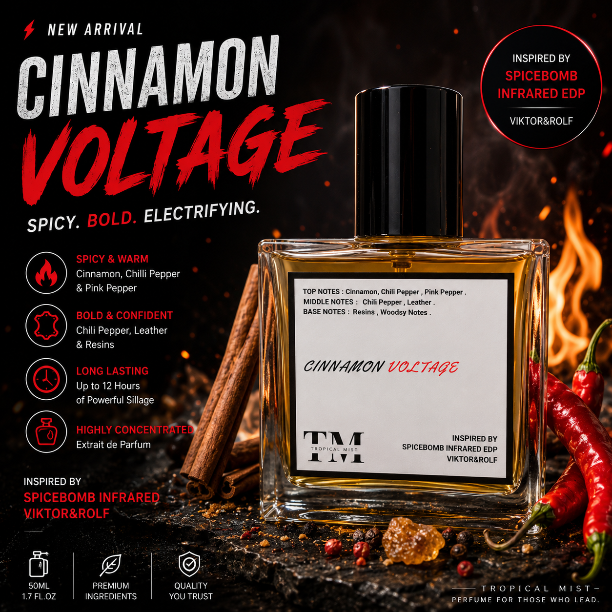 Cinnamon Voltage - Inspired By Spicebomb Infrared EDP Viktor&Rolf
