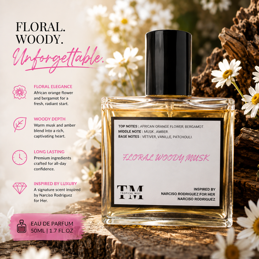 Floral woody musk- Inspired by Narciso Rodriguez For Her ( Black )