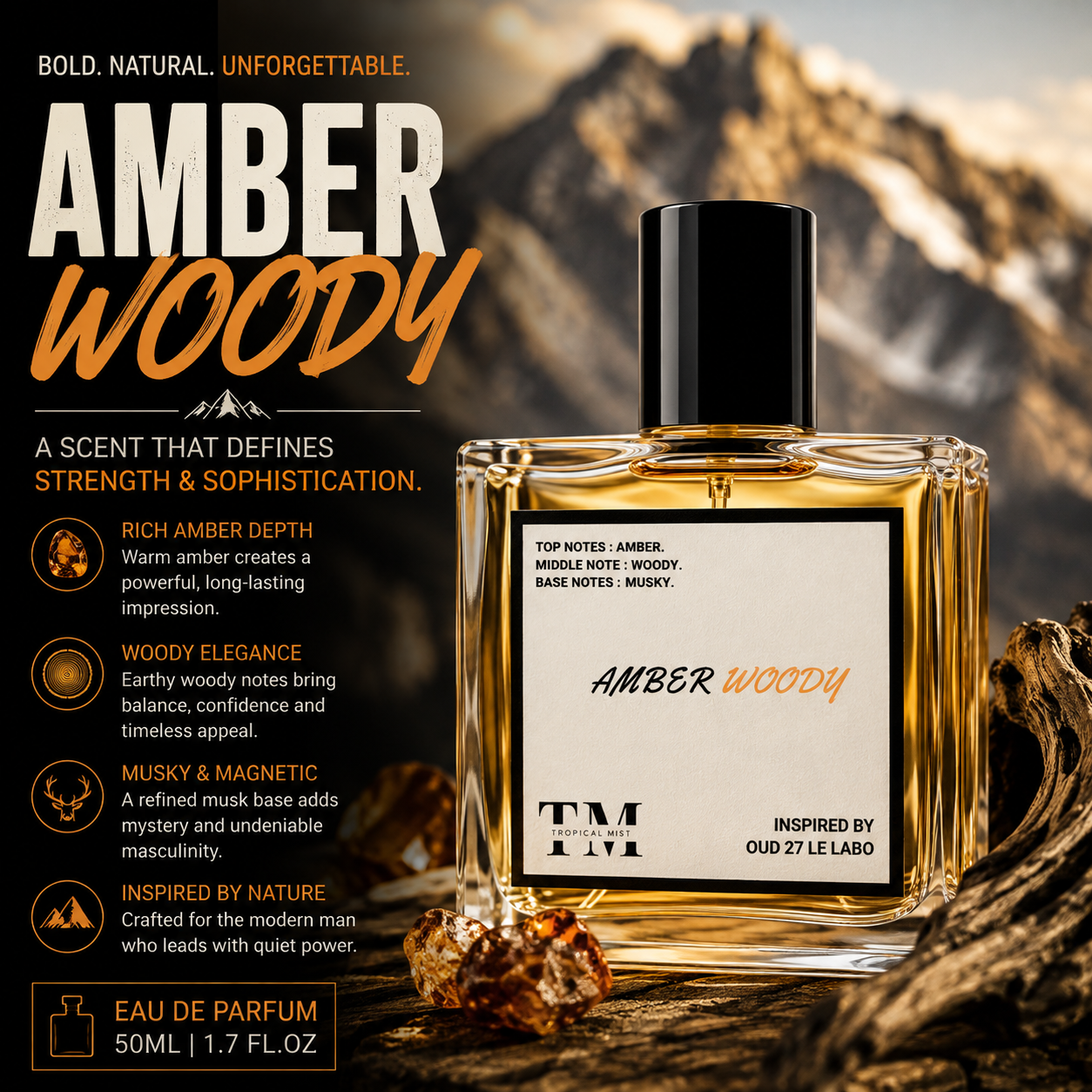 Amber woody - Inspired by Oud 27 Lelabo
