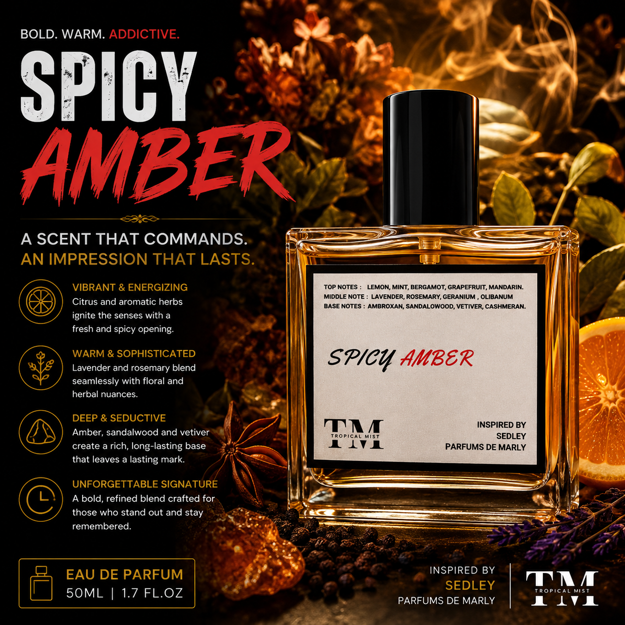 Spicy amber - Inspired by Sedley  Parfums de Marly