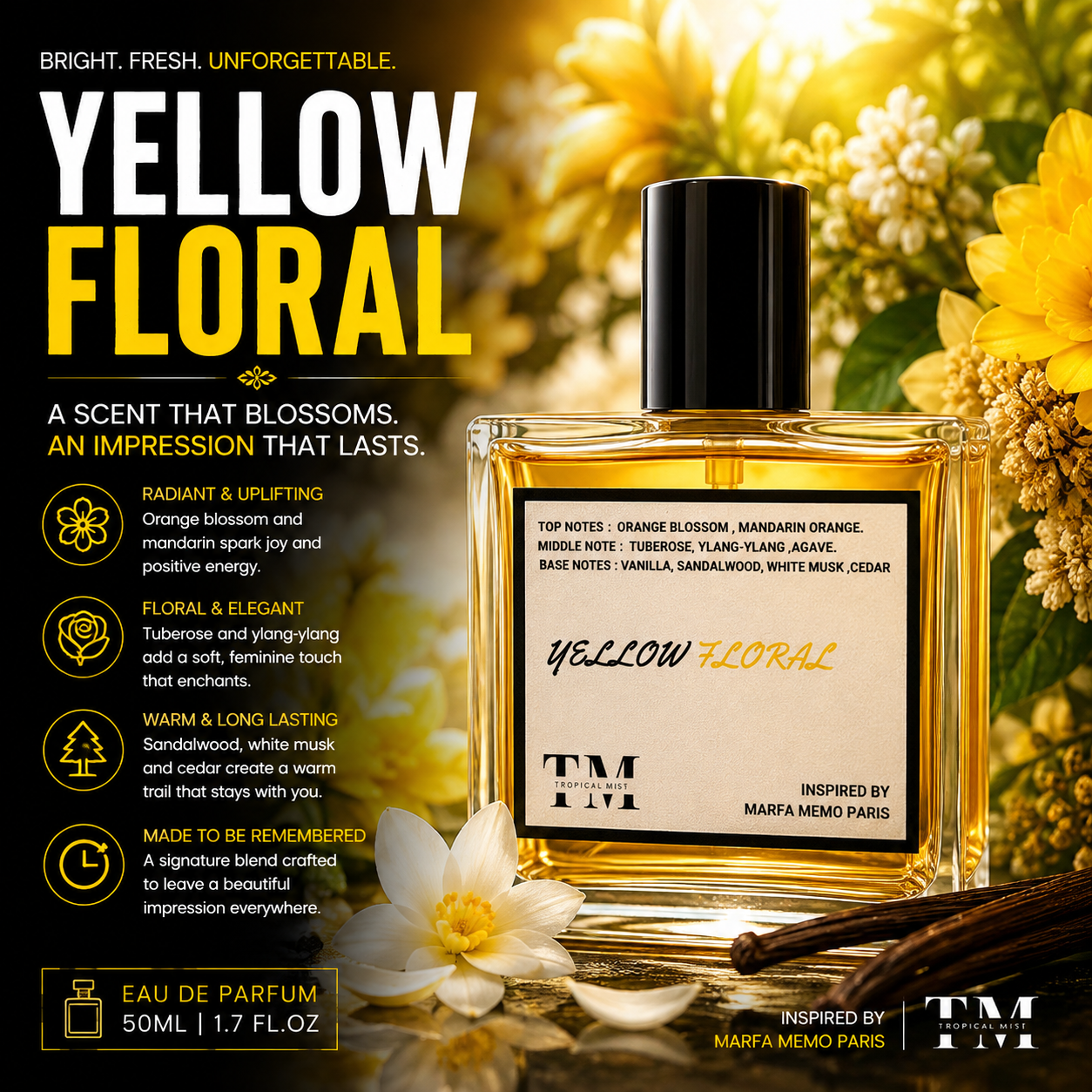 Yellow floral - Inspired by Marfa Memo Paris