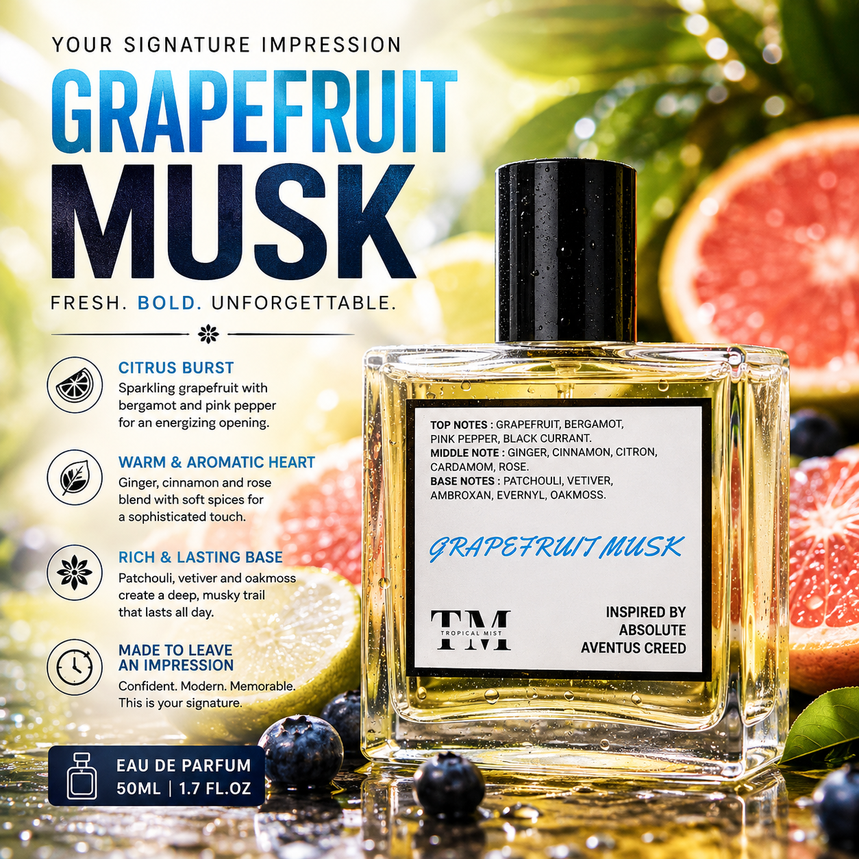 Grapefruit musk - Inspired by Absolute Aventus Creed
